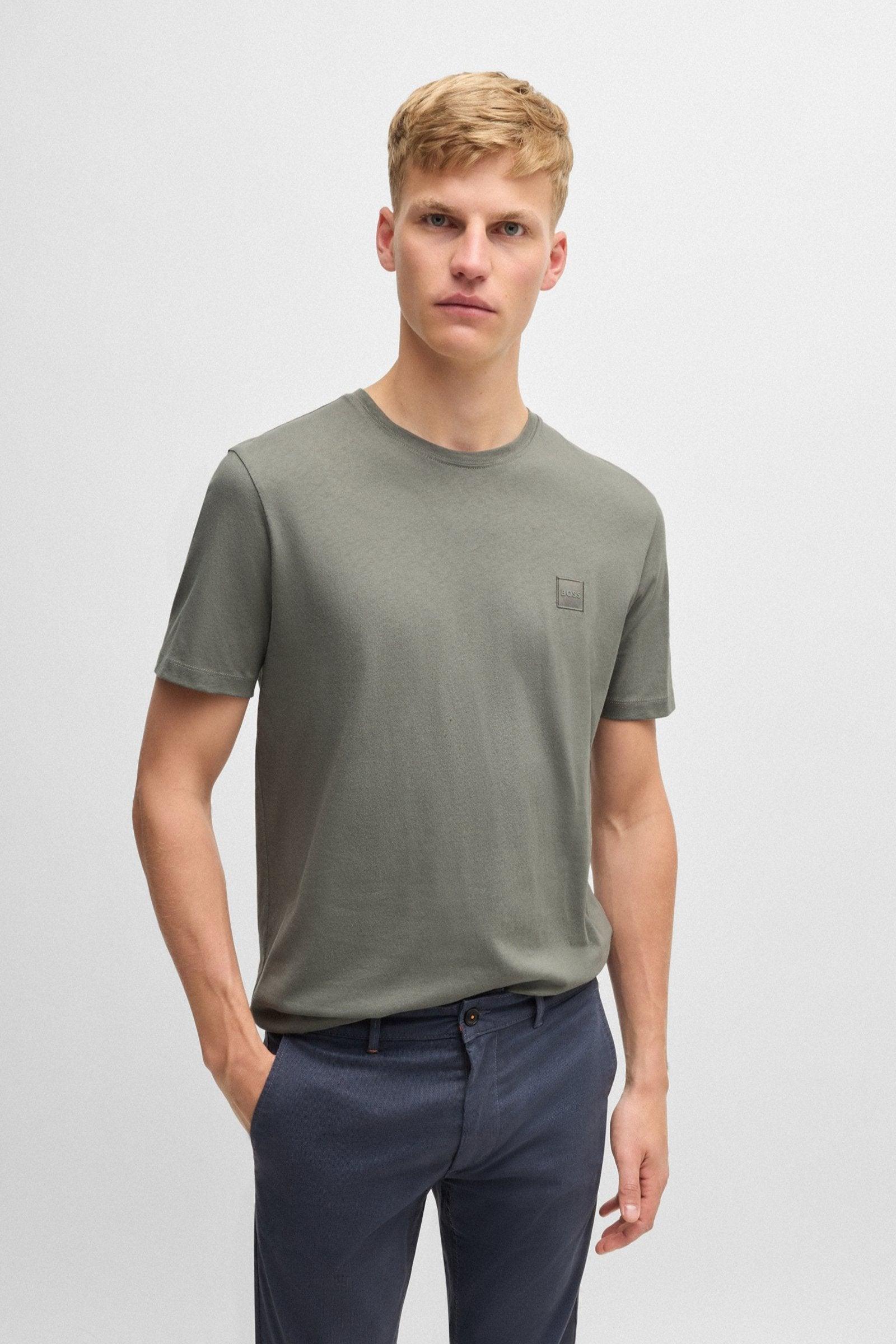 T-Shirt BOSS gris en coton pour homme | Georgespaul