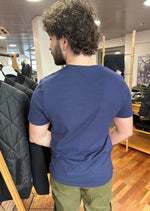 Charger l&#39;image dans la galerie, T-Shirt homme Georgespaul marine en coton bio (100% Made in France)

