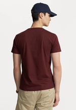 Charger l&#39;image dans la galerie, T-Shirt Ralph Lauren ajusté bordeaux pour homme I Georgespaul
