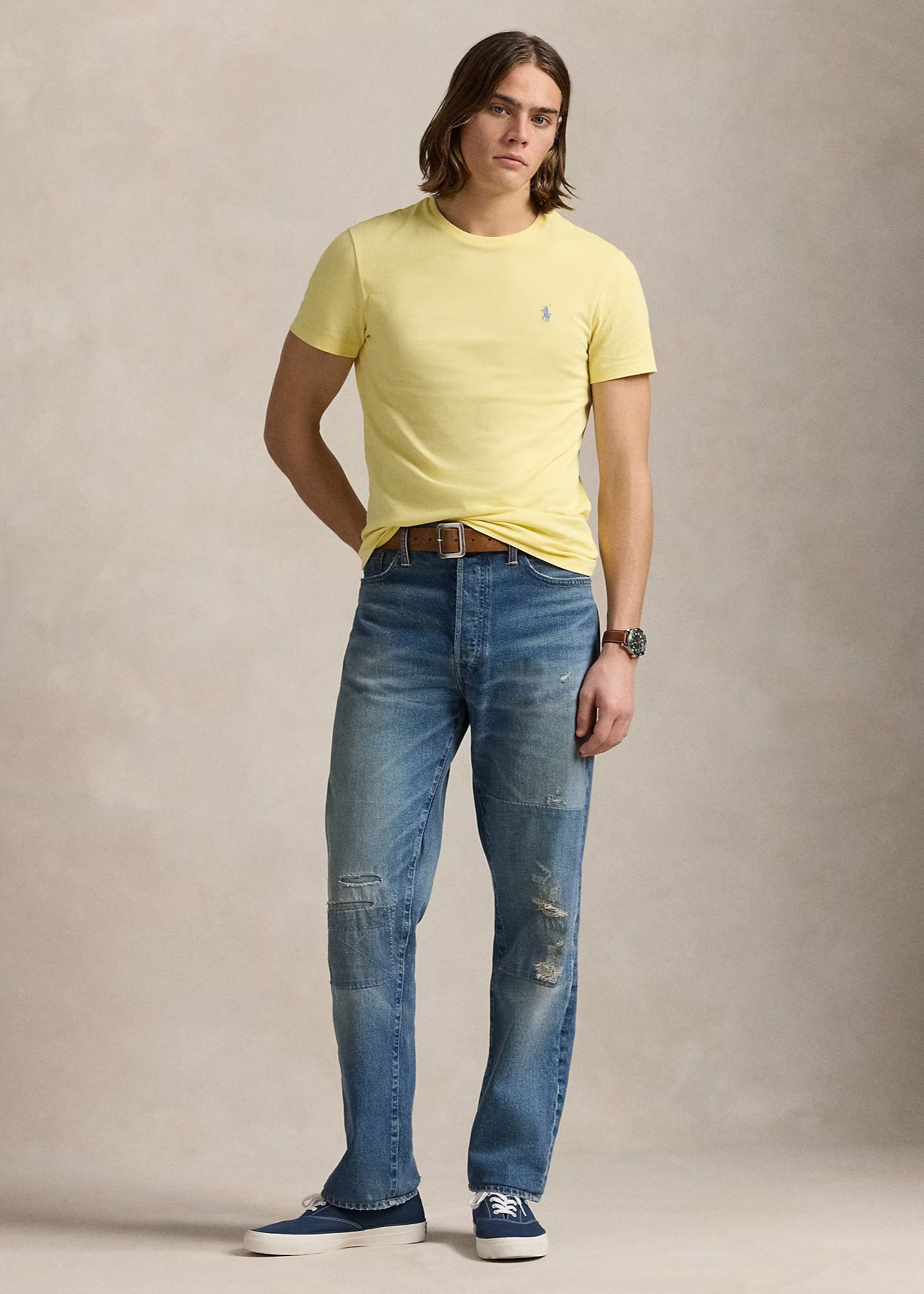 T-Shirt Ralph Lauren jaune pour homme | Georgespaul 