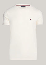 Charger l&#39;image dans la galerie, T-Shirt Tommy Hilfiger ajusté beige en coton bio stretch | Georgespaul
