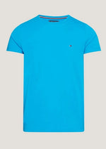 Afbeelding in Gallery-weergave laden, T-Shirt Tommy Hilfiger ajusté bleu en coton bio stretch | Georgespaul
