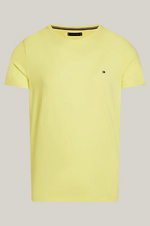 Charger l&#39;image dans la galerie, T-Shirt Tommy Hilfiger ajusté jaune en coton bio stretch
