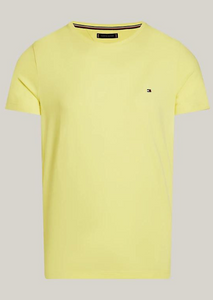 T-Shirt Tommy Hilfiger ajusté jaune en coton bio stretch