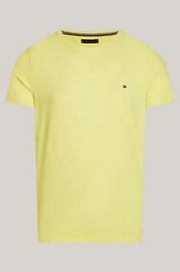 T-Shirt Tommy Hilfiger ajusté jaune en coton bio stretch
