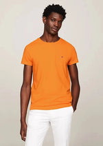 Charger l&#39;image dans la galerie, T-Shirt Tommy Hilfiger ajusté orange en coton bio stretch | Georgespaul
