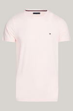 Charger l&#39;image dans la galerie, T-Shirt Tommy Hilfiger ajusté rose en coton bio stretch
