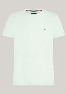 T-Shirt Tommy Hilfiger ajusté vert en coton bio stretch