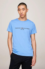 Charger l&#39;image dans la galerie, T-Shirt Tommy Hilfiger bleu coton bio | Georgespaul

