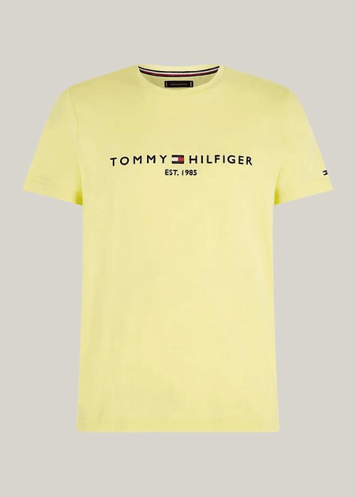 T-Shirt Tommy Hilfiger jaune ajusté coton bio - Georgespaul