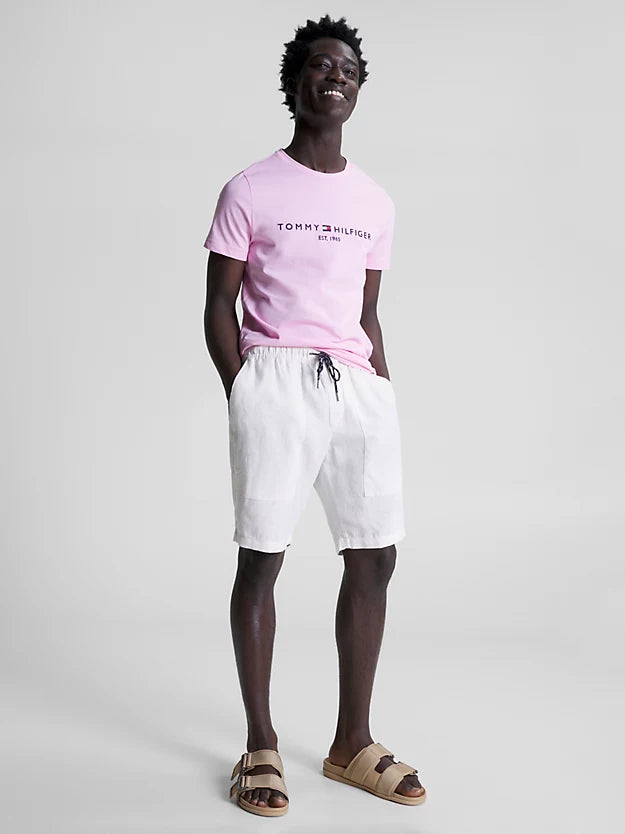 T-Shirt Tommy Hilfiger rose coton bio pour homme I Georgespaul
