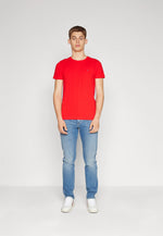 Afbeelding in Gallery-weergave laden, T-Shirt Tommy Hilfiger rouge en coton bio stretch | Georgespaul
