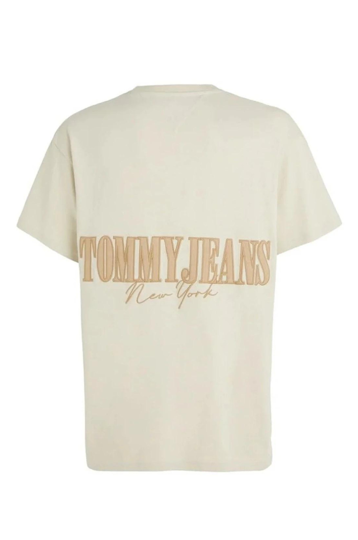 T-Shirt Tommy Jeans beige en coton bio