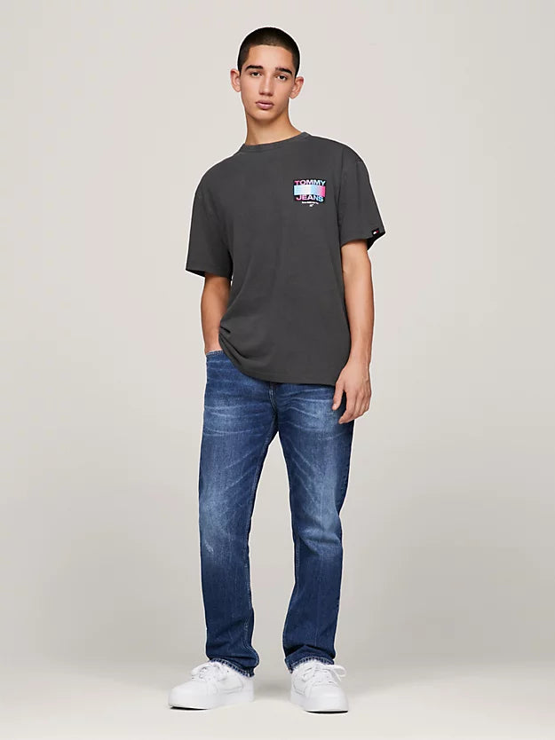 T-Shirt Tommy Jeans gris en coton bio | Georgespaul