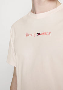 T-Shirt Tommy Jeans rose clair en coton pour homme I Georgespaul
