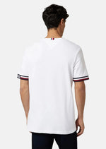 Laden Sie das Bild in den Galerie-Viewer, T-Shirt à liserés Tommy Hilfiger blanc en coton bio stretch | Georgespaul
