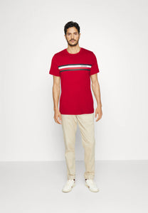 T-Shirt Tommy Hilfiger rouge en coton bio pour homme I Georgespaul