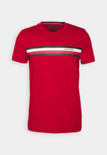 Charger l&#39;image dans la galerie, T-Shirt Tommy Hilfiger rouge en coton bio pour homme I Georgespaul
