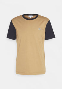 T-Shirt homme bicolore Lacoste marron et marine I Georgespaul