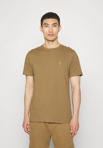 T-Shirt col rond BOSS beige en coton pour homme I Georgespaul