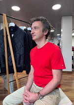 Afbeelding in Gallery-weergave laden, T-Shirt homme Georgespaul rouge en coton bio (100% Made in France)
