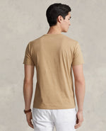 Afbeelding in Gallery-weergave laden, T-Shirt homme Ralph Lauren ajusté beige en jersey I Georgespaul
