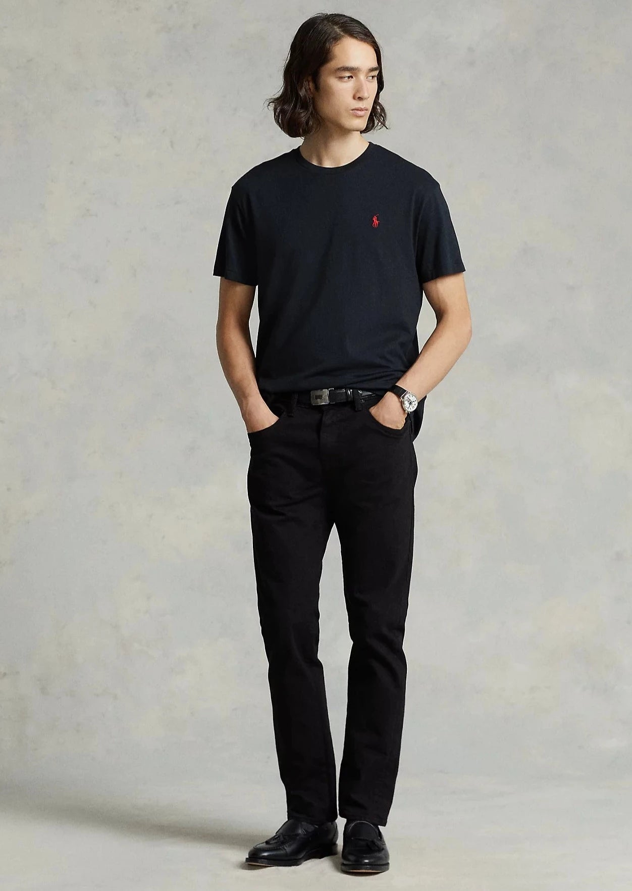 T-Shirt homme Ralph Lauren ajusté noir | Georgespaul