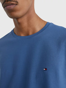T-Shirt homme Tommy Hilfiger ajusté bleu coton bio I Georgespaul