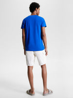 Charger l&#39;image dans la galerie, T-Shirt homme Tommy Hilfiger ajusté bleu en coton bio stretch I Georgespaul
