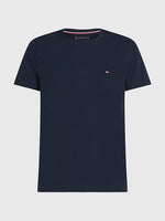Charger l&#39;image dans la galerie, T-Shirt homme Tommy Hilfiger ajusté marine en coton stretch | Georgespaul

