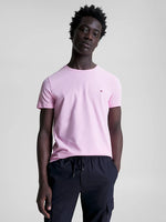 Charger l&#39;image dans la galerie, T-Shirt homme Tommy Hilfiger ajusté rose coton stretch I Georgespaul
