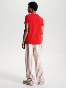 T-Shirt homme Tommy Hilfiger ajusté rouge coton bio stretch I Georgespaul
