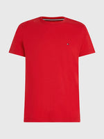 Charger l&#39;image dans la galerie, T-Shirt homme Tommy Hilfiger ajusté rouge coton bio stretch I Georgespaul
