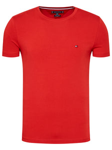 T-Shirt homme Tommy Hilfiger ajusté rouge coton bio stretch | Georgespaul