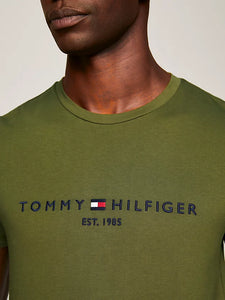 T-Shirt homme Tommy Hilfiger vert en coton bio I Georgespaul