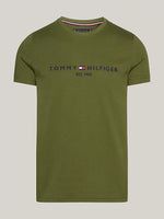 Charger l&#39;image dans la galerie, T-Shirt homme Tommy Hilfiger vert en coton bio I Georgespaul

