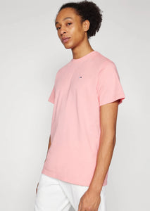 T-Shirt homme Tommy Jeans ajusté rose en coton bio | Georgespaul