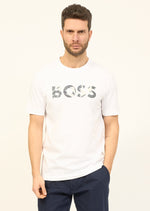 Charger l&#39;image dans la galerie, T-Shirt homme logo BOSS blanc | Georgespaul
