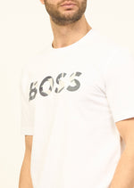 Charger l&#39;image dans la galerie, T-Shirt homme logo BOSS blanc | Georgespaul
