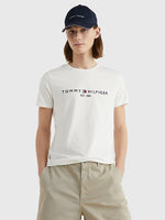 Afbeelding in Gallery-weergave laden, T-Shirt homme logo Tommy Hilfiger coton bio blanc | Georgespaul
