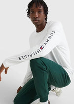 Charger l&#39;image dans la galerie, T-Shirt homme manches longues Tommy Hilfiger blanc coton bio | Georgespaul
