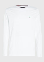 Charger l&#39;image dans la galerie, T-Shirt homme manches longues Tommy Hilfiger blanc coton bio | Georgespaul
