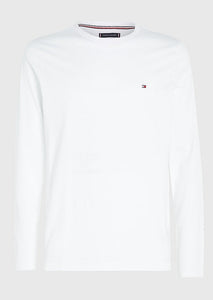T-Shirt homme manches longues Tommy Hilfiger blanc coton bio | Georgespaul