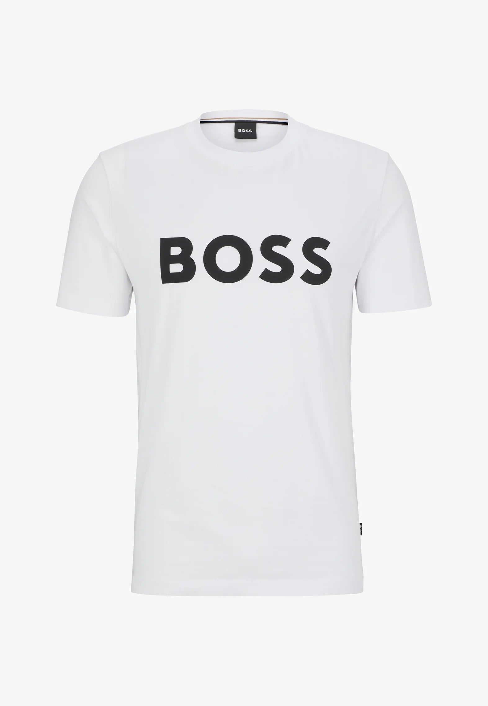 T-Shirt logo BOSS blanc en coton pour homme I Georgespaul