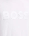 T-Shirt logo BOSS blanc pour homme | Georgespaul