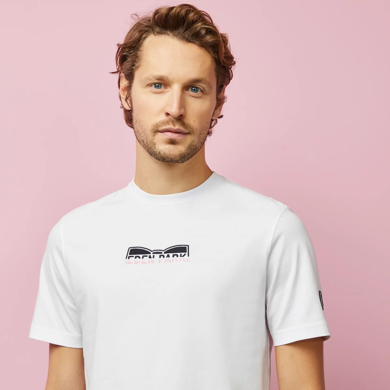 T-Shirt logo Eden Park blanc en coton pour homme I Georgespaul