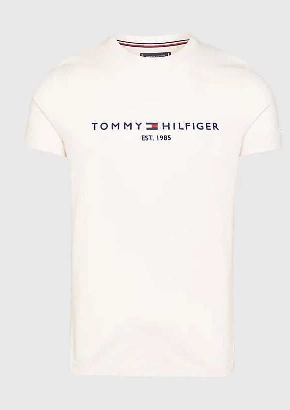 T-Shirt logo poitrine Tommy Hilfiger blanc pour homme I Georgespaul