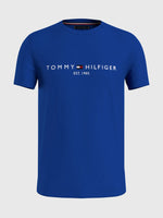 Charger l&#39;image dans la galerie, T-Shirt Tommy Hilfiger bleu coton bio pour homme I Georgespaul
