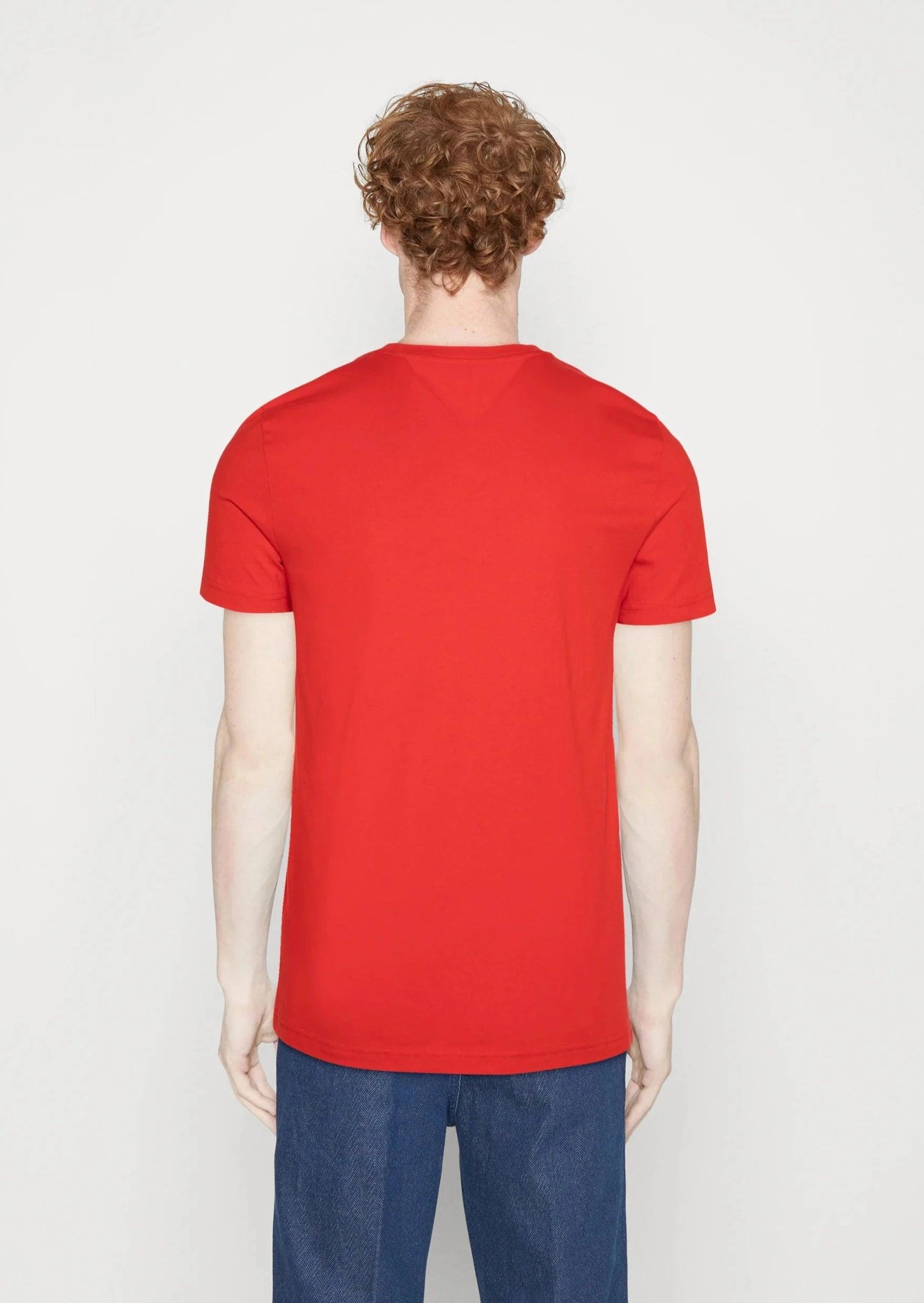 T-Shirt homme Tommy Hilfiger rouge en coton bio I Georgespaul