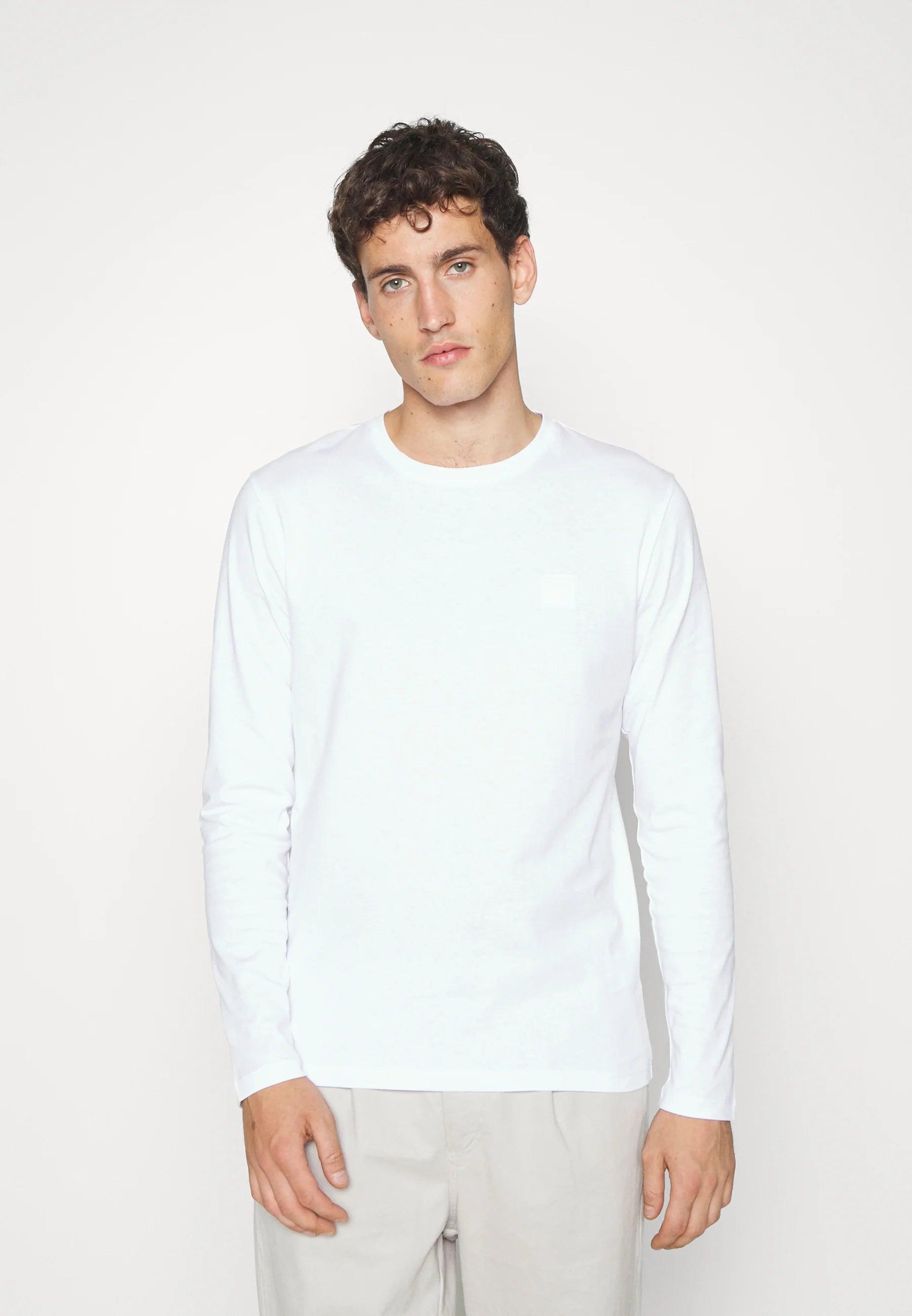 T-Shirt manches longues BOSS blanc pour homme I Georgespaul